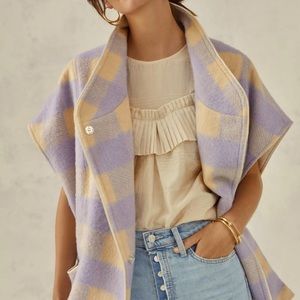 Anthropologie plaid capelet